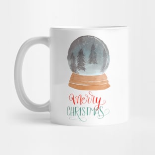 Merry christmas snow globe Mug